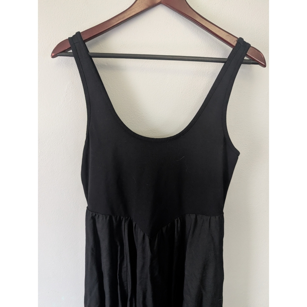 American Eagle Outfitters Black Stretchy Tank Sleeveless Lined Midi Dress Large - Picture 3 of 10